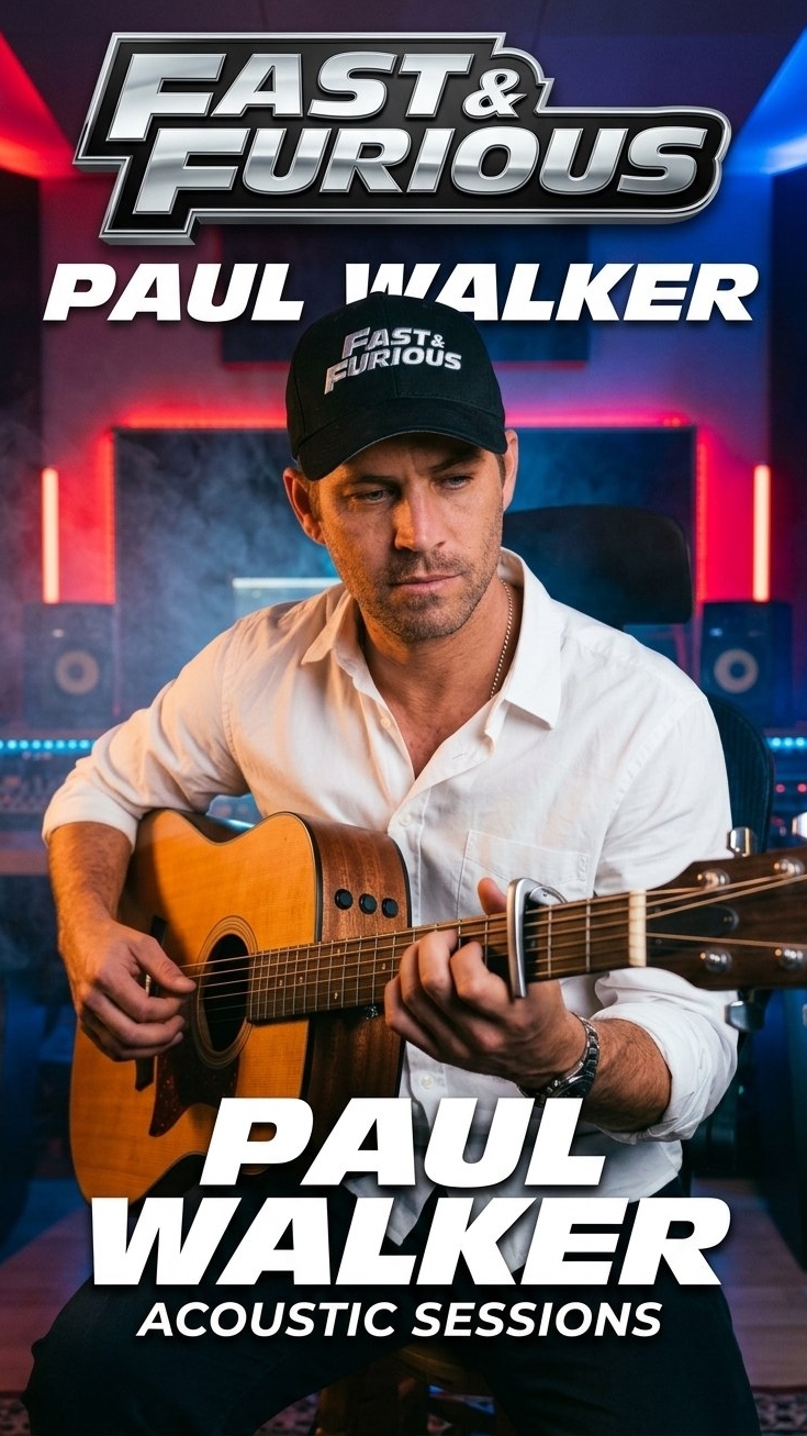 Пол Уокер играет на гитаре