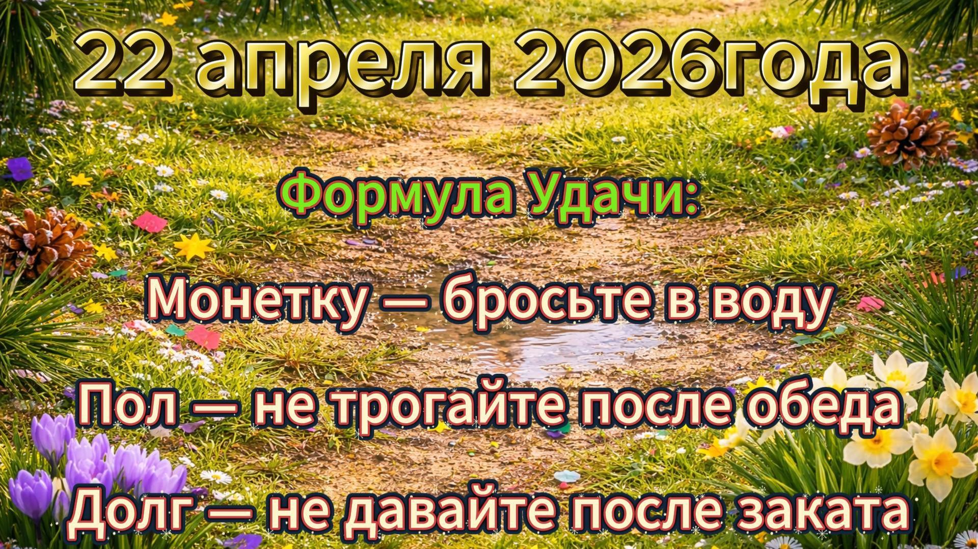 Народные приметы на 22 апреля 2026 года
