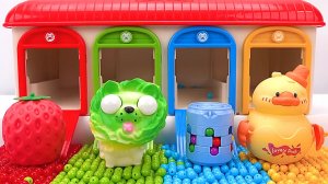 Первые игрушки для малышей. Разноцветный гараж. Звуки АСМР. Игрушки