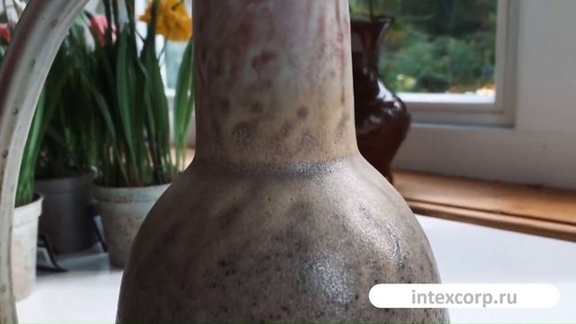 Керамическая ваза ТРОЙЯНА, бежевая, 20 см, 1057229