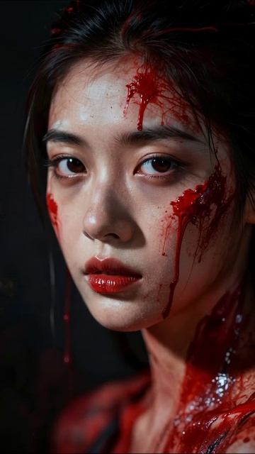 Кровавый взгляд: искусство ужасов #ужасы #арт #кровь