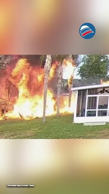 Трагедия во Флориде: легкомоторный самолет разбился во дворе дома, пилот погиб