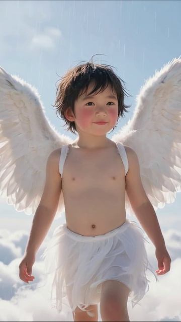 Небесный ангел среди облаков #мечты #доброта #дети