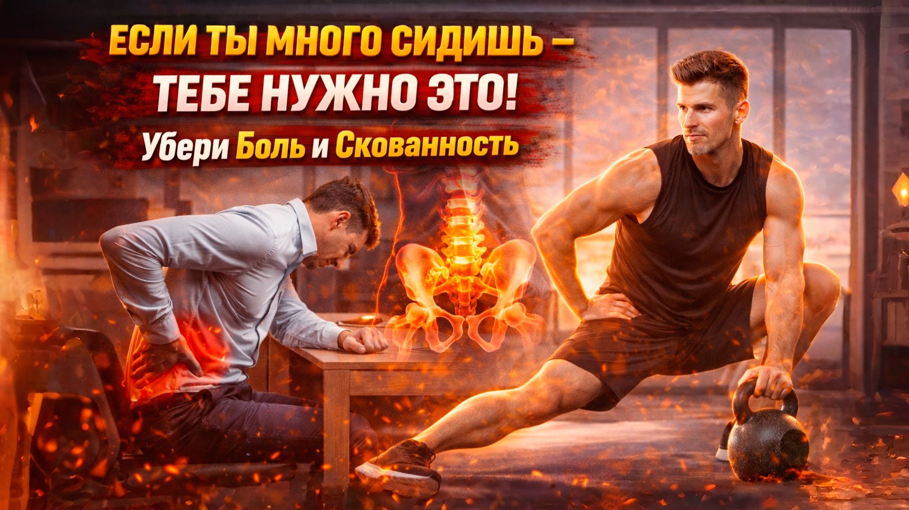 🔥 ЕСЛИ ТЫ МНОГО СИДИШЬ — ТЕБЕ НУЖНО ЭТО! Убери Боль и Скованность