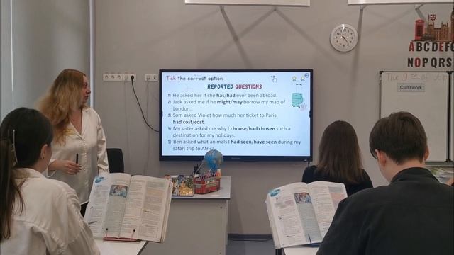 Фрагмент урока в 9-ом классе