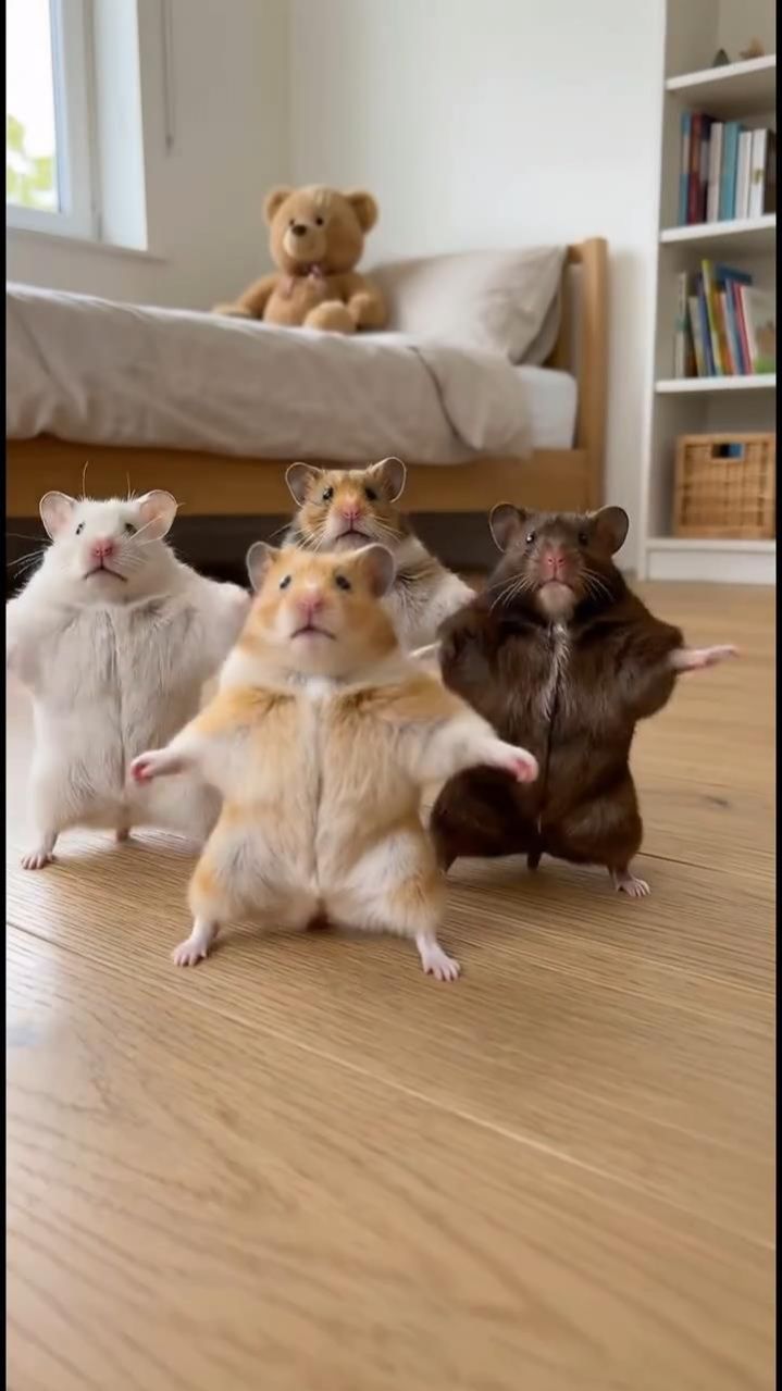 🐹🔥 Нейровидео: «Хомячки зажигательно танцуют под музыку»