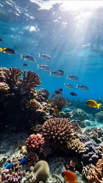 Подводный мир: кораллы и рыбы #океан #природа #подводнаяфотография