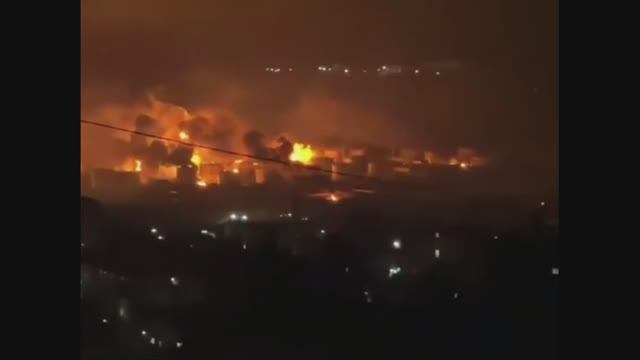 Кадры пожара на НПЗ в Туапсе, после налета БПЛА ВСУ.