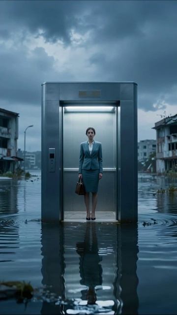 Затопленный лифт: когда надежда тонет #катастрофа #фантастика #застрял
