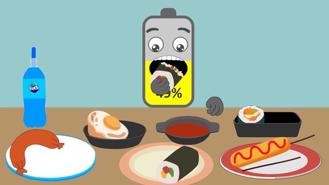 KPOP Охотники на демонов 🍜 Пародия на Мукбанг  Зарядка аккумулятора 🔋