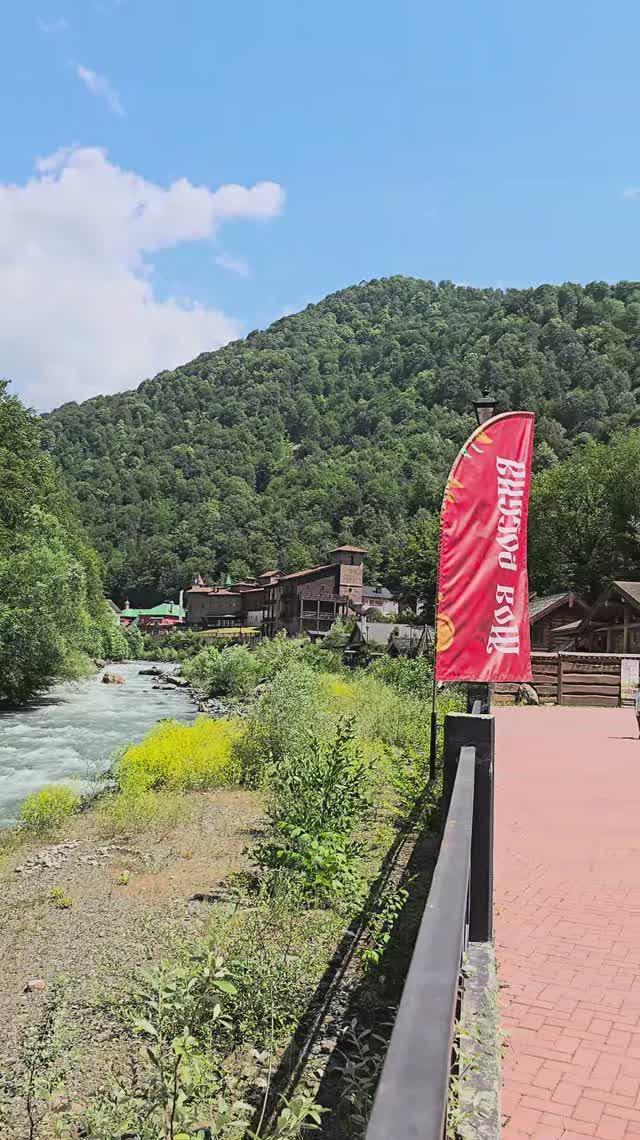 Река Мзымта в Роза Хутор, Краснодарский край