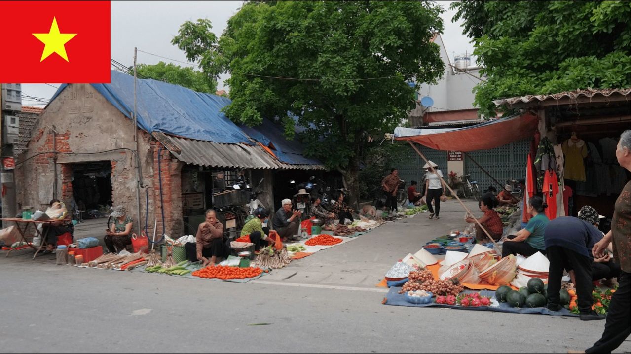 Деревенский рынок во Вьетнаме — настоящая утренняя жизнь в Го.| Уличная еда и местная культура.