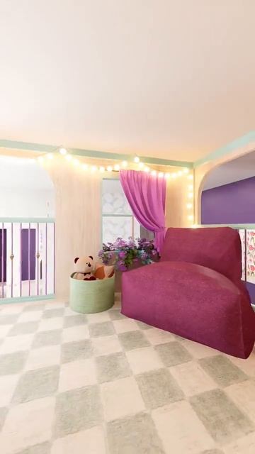✨3D-визуализация детской комнаты для девочки.