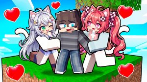 Я ЗАСТРЯЛ С КОШКО ДЕВОЧКАМИ?! 😱(Майнкрафт Один Блок 4)