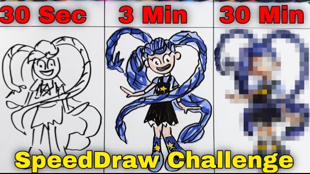 РИСУЕМ КРАСОТКУ ЛИЛЛИ ПЛЕЙТАЙМ ЧЕЛЛЕНДЖ 30 СЕКУНД 30 МИНУТ