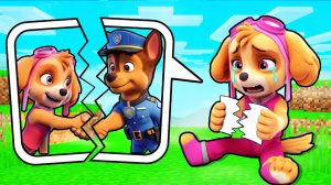 😭ГРУСТНАЯ ИСТОРИЯ СКАЙ И ГОНЩИК В МАЙНКРАФТ ЩЕНЯЧИЙ ПАТРУЛЬ МУЛЬТИК