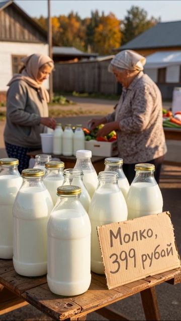 Сельский рынок: свежие продукты и домашнее молоко #молоко #сельскийрынок #продукты