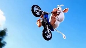 Буба дал стантику 12 о клок на велосипеде.