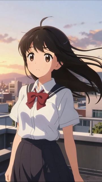 Мечты на фоне заката #аниме #школа #героиня