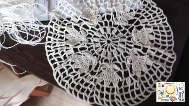 🎥5.Начала вязать скатерть