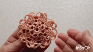 Круглый мотив крючком.