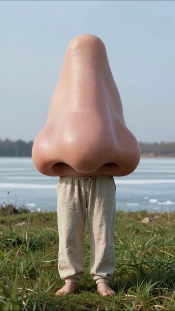 Гигантский нос: необычное искусство #искусство #фантазия #фото