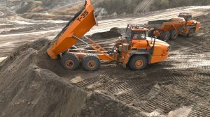 Вскрышные работы на Калининградском янтарном комбинате