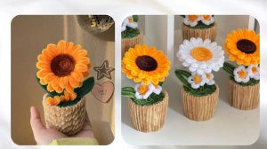 ПОДСОЛНУХ В КОРЗИНОЧКЕ ИЗ СИНЕЛЬНОЙ ПРОВОЛОКИ