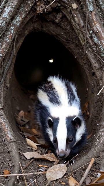 Пушистый енотовидный собака в своем логове #естественнаяжизнь #животные #природа