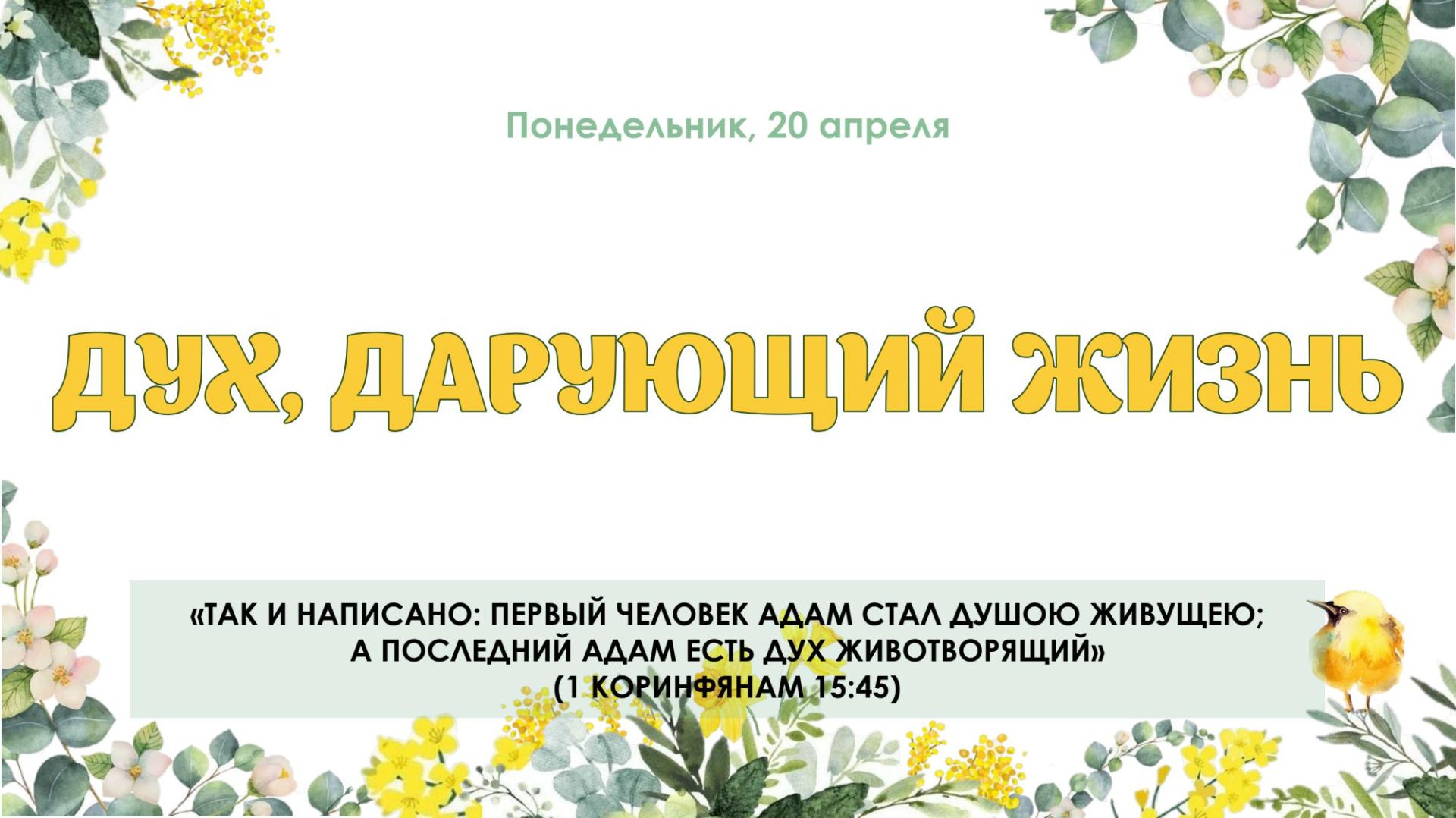 Дух дарующий жизнь