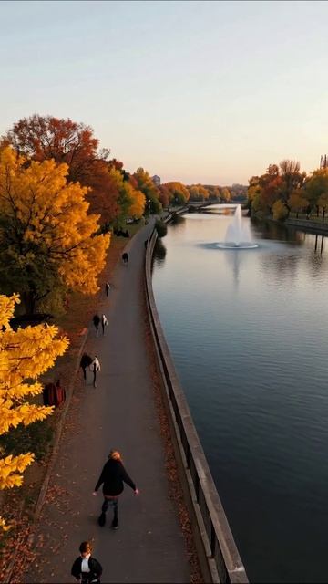 Осень в парке: прогулка вдоль реки осень природа город