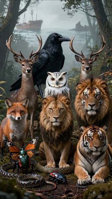 Дикие животные на фоне моря #природа #животные #приключения