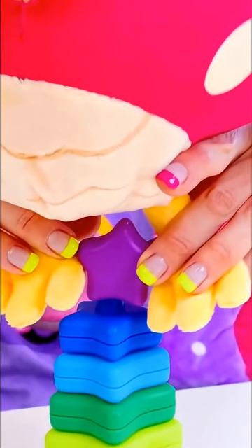 Хоп Хоп справился! Красивая пирамидка готова ⭐ #длямалышей #детскийканал #игрыдлямалышей