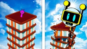 БОЛЬШОЙ И МАЛЕНЬКИЙ СПРУНКИ vs ДИНАМИЧНОЕ СТРОИТЕЛЬСТВО В МАЙНКРАФТ