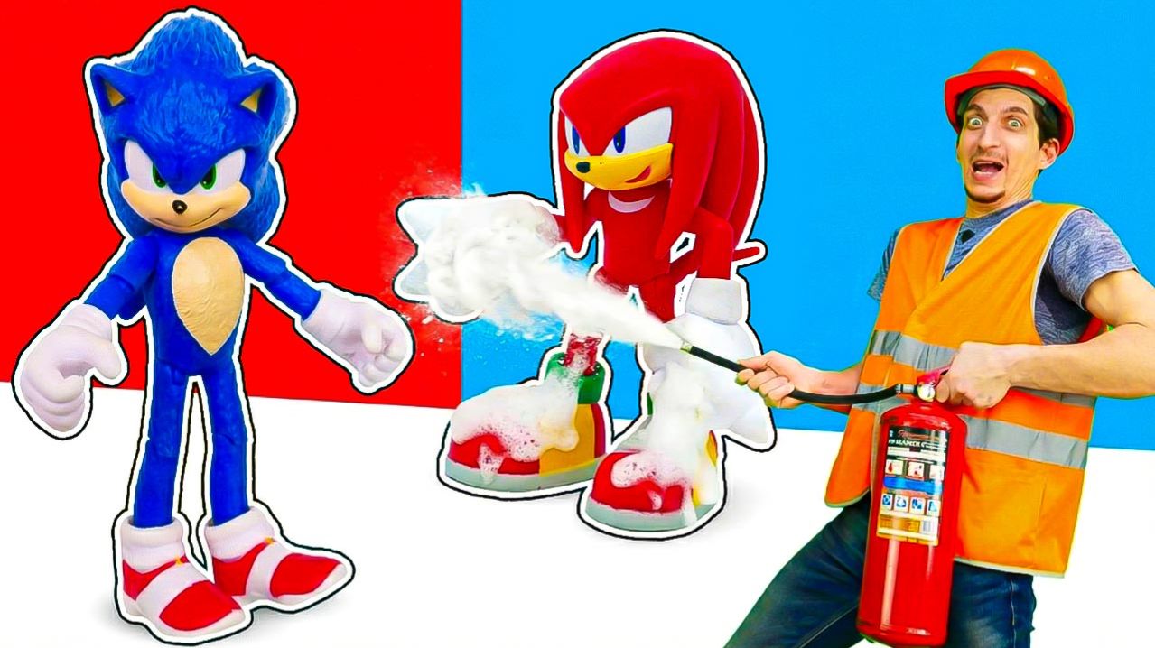 Соник и Мастер Тук-Тук тушат пожар 🔥 Спасение котика