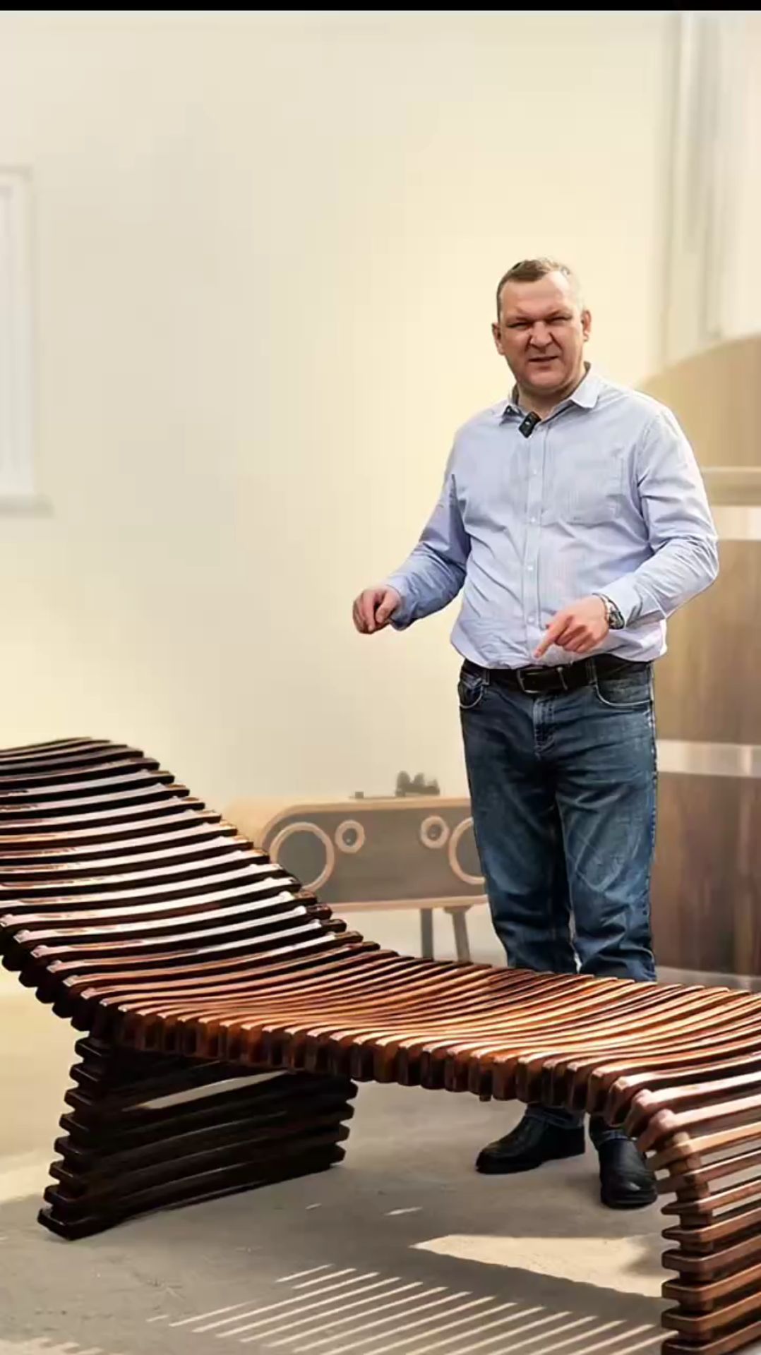 Шезлонги из массива термообработанного дуба