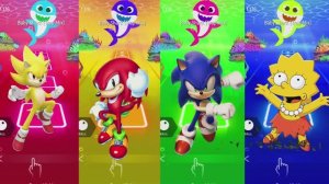 Соник против Симпсонов! 🦔🍩 Эпичный Tiles Hop под Coffin Dance: Гомер, Барт и Соник