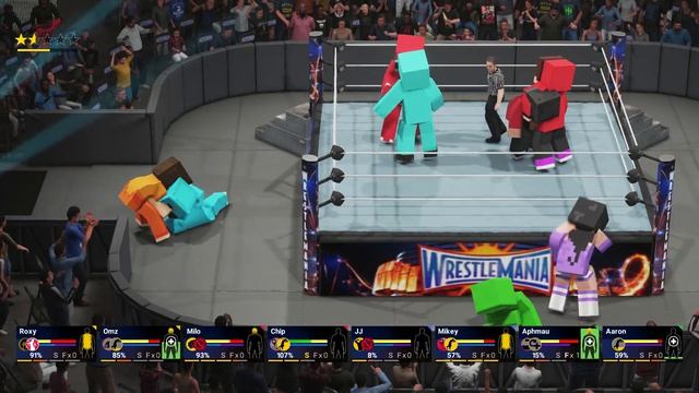 ЭПИЧЕСКИЙ ПОЕДИНОК, СРАЗУ ВОСЕМЬ БОЙЦОВ НА РИНГЕ ИЗ МАЙНКРАФТА