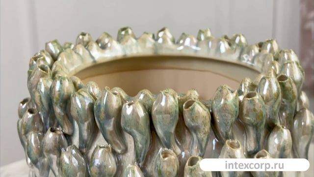 Декоративная ваза БУРЖОН, керамика, 17 см, 644660