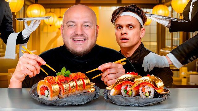 Самый Дорогой Японский Ресторан в Мире! Бустер ест Рыбу Фугу!