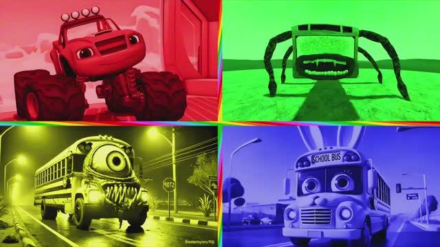 МУЛЬТИК ДЛЯ ДЕТЕЙ Пожиратель Школьных Автобусов и веселый танец 🚌😱 ПРИКЛЮЧЕНИЯ МОНСТРА