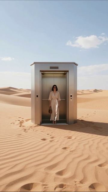 Лифт в пустыне: неожиданное приключение #пустыня #лифт #приключение