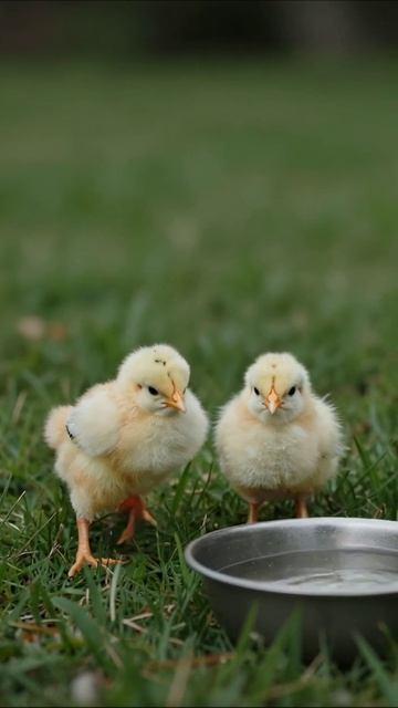 Милые цыпленки наслаждаются весной #цыпленки #животные #природа