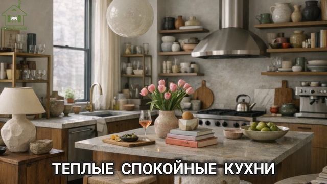 Теплые спокойные кухни фото идеи для вдохновения (8)