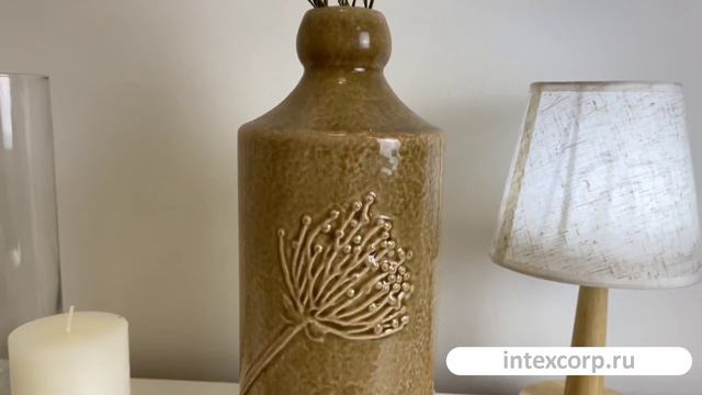 Декоративный подсвечник МЕДОУ, керамика, шоколадный, 21 см, 644739-1