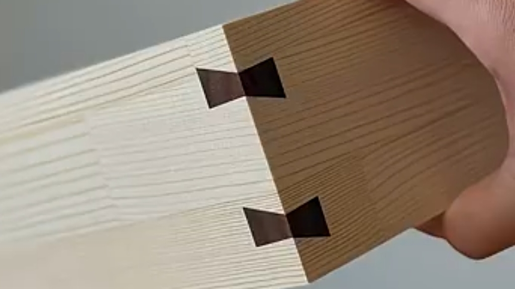 Ласточкин хвост под  углом.