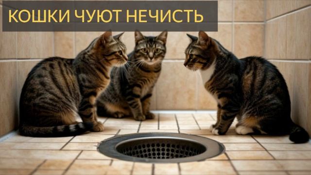 Кошки чуют нечисть (Мистическия история, душ, душевая, полтергейст, домашние животные)