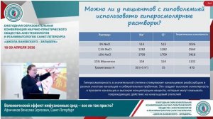 Волемический эффект инфузион сред Афончиков В.С. 2026