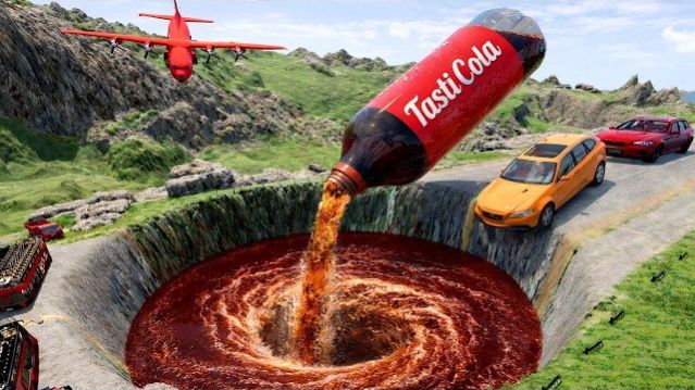 🥤 БОЛЬШИЕ И МАЛЕНЬКИЕ МАШИНЫ vs МОНСТР КОЛА ЯМА 🕳️💥 | BeamNG.Drive КРАШ ЧЕЛЛЕНДЖ | IMPALA BeamNG