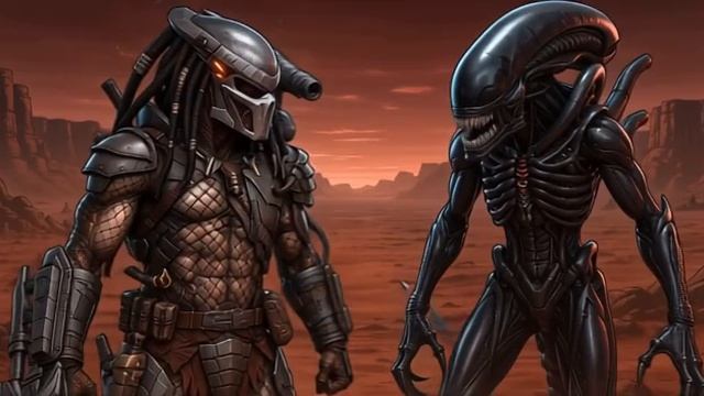 Хищник и Чужой на планете Марс